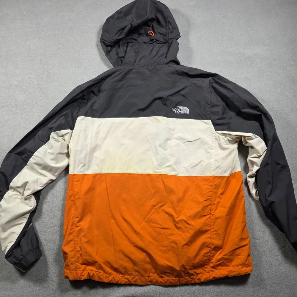 North Face Windbreaker Mens Medium Orange Grey White Hydrenalite Colorblock